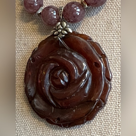 20 inch Lepidolite gemstone bead necklace NWOT - Picture 11 of 16